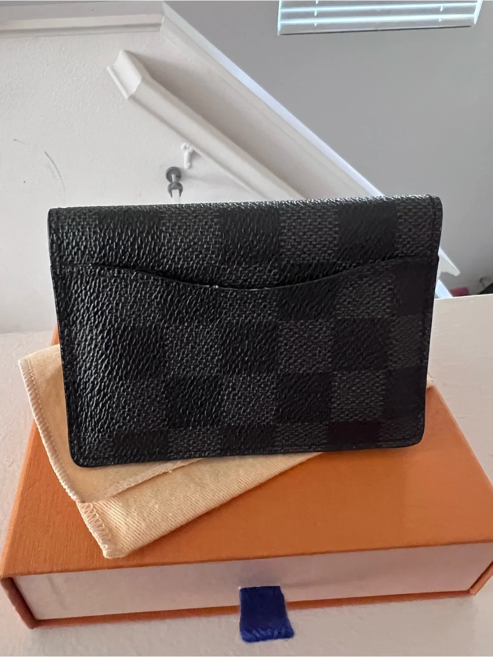 Louis Vuitton Black Damier Graphite Card & Key Holder